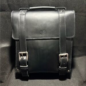 YOR Leather | NWOT Convertible Full Leather Briefcase/Backpack - Unisex, Black